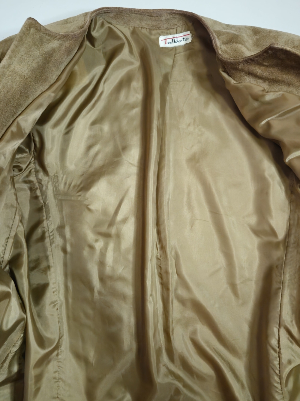 Talbots Taupe Suede Open-Front Jacket - Picture 2 of 3